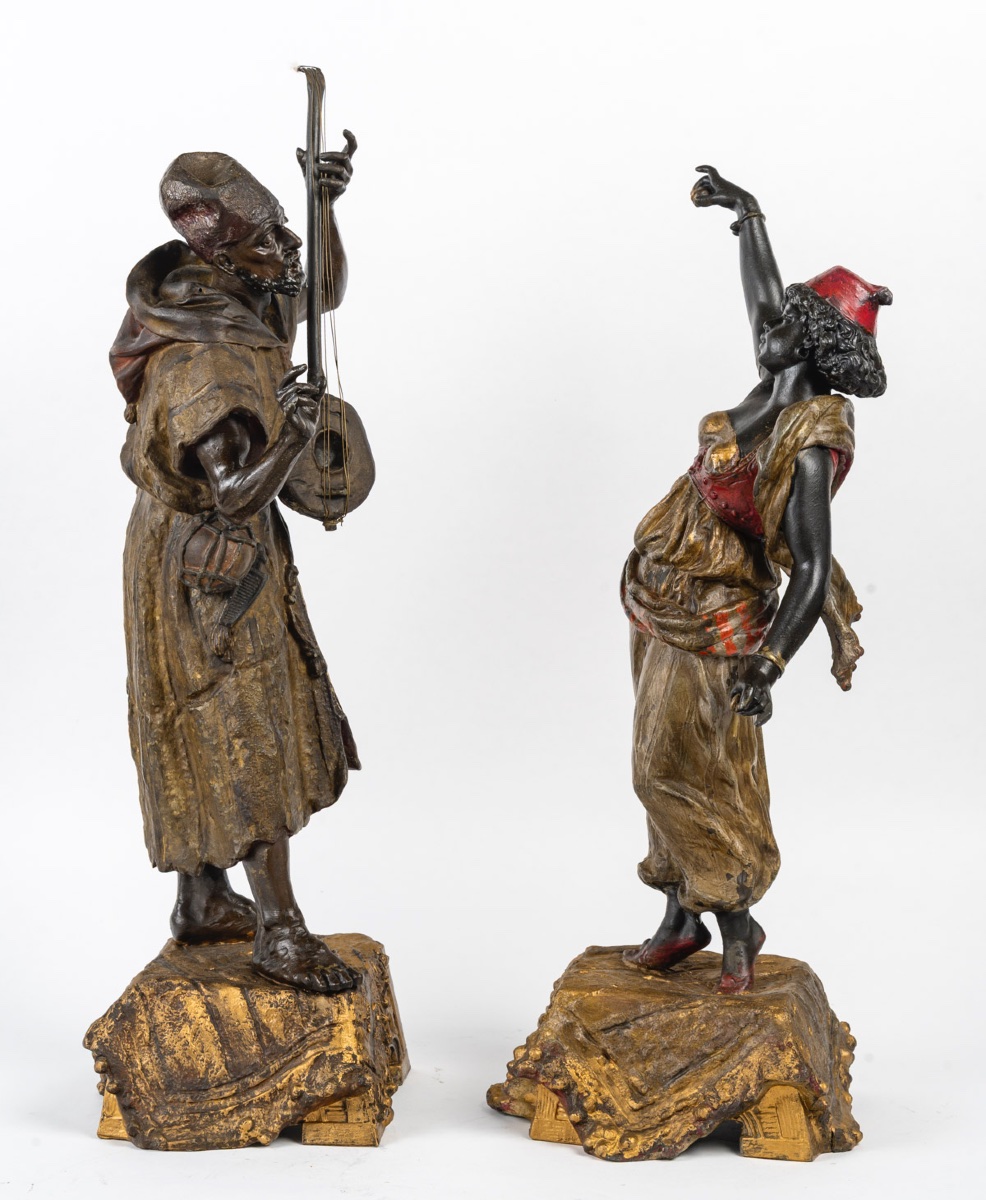 A Pair Of Orientalist Sculptures,  Early XXth Century -photo-3