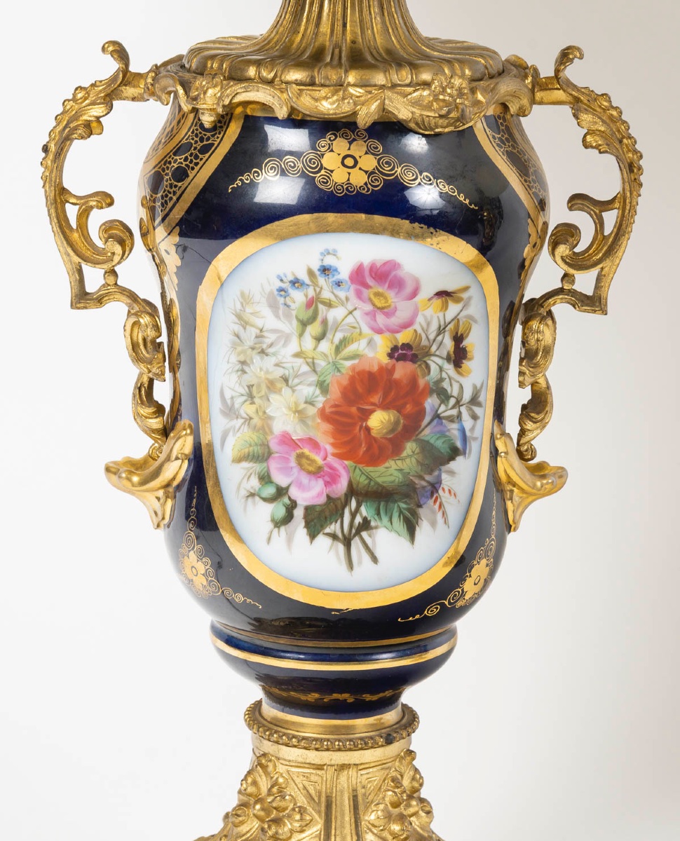 Pair Of Bayeux Porcelain And Gilt-bronze Lamps – Late 19th Century-photo-6