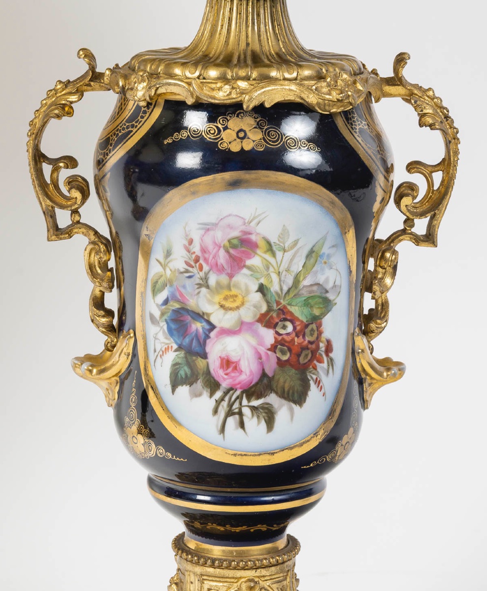 Pair Of Bayeux Porcelain And Gilt-bronze Lamps – Late 19th Century-photo-7