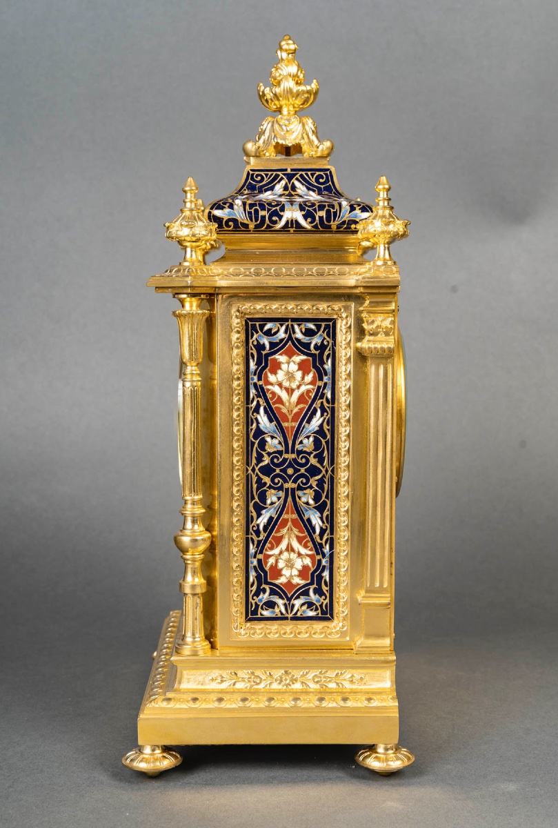 A Gilt Bronze And Cloisonné Enamel Set, 19th Century -photo-1