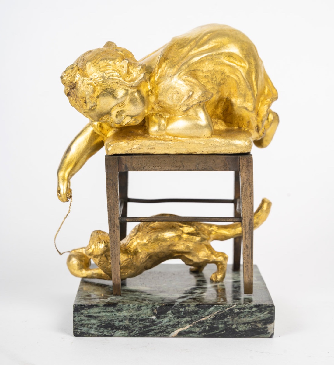 Une sculpture en  bronze doré, LOUIS OURY-photo-1