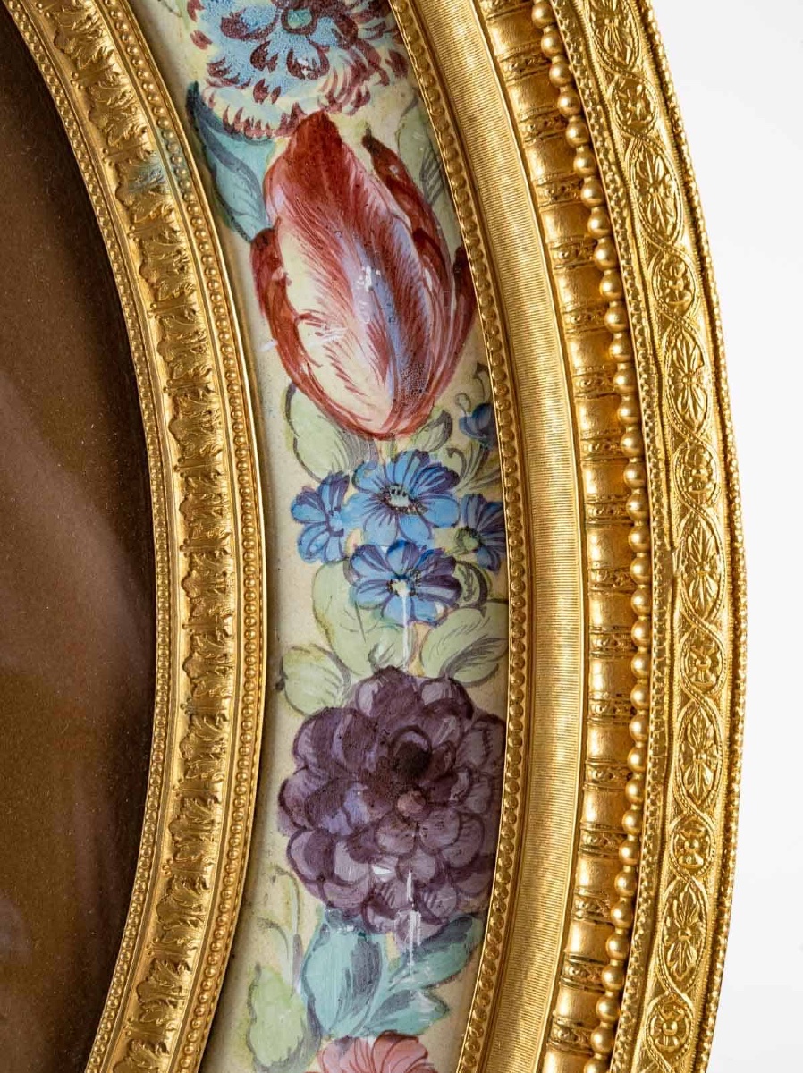 Une paire de cadres en émail et bronze doré,  XIXème siècle -photo-7