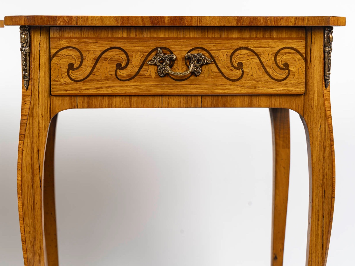 A Pair Of Marquetry Coffee Tables, Circa 1900-photo-6