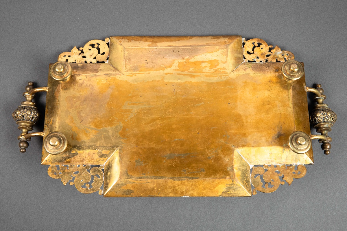 Une coupe vide-poche en bronze doré, fin XIXème siècle -photo-4