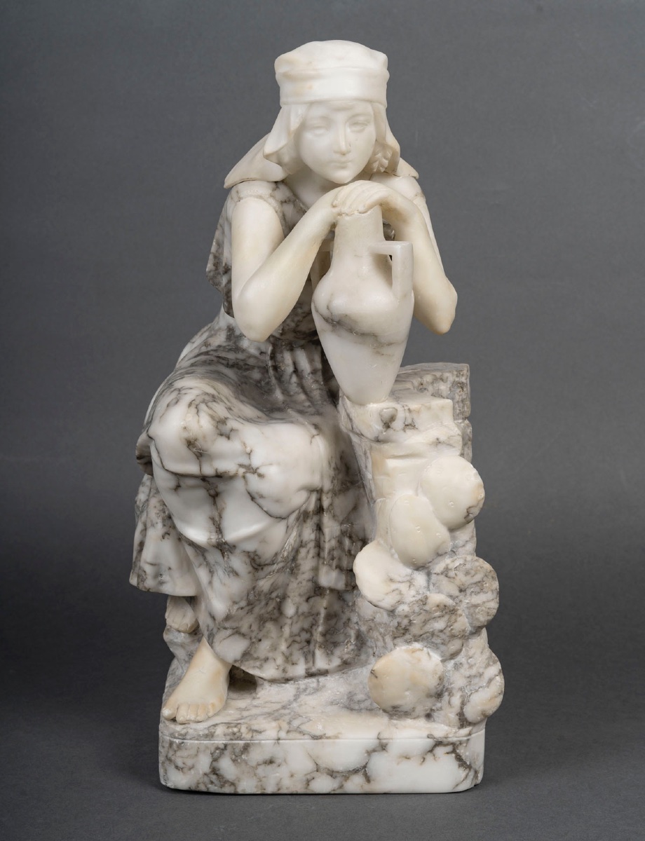 A Marble Sculpture, Late 19th Century -photo-1