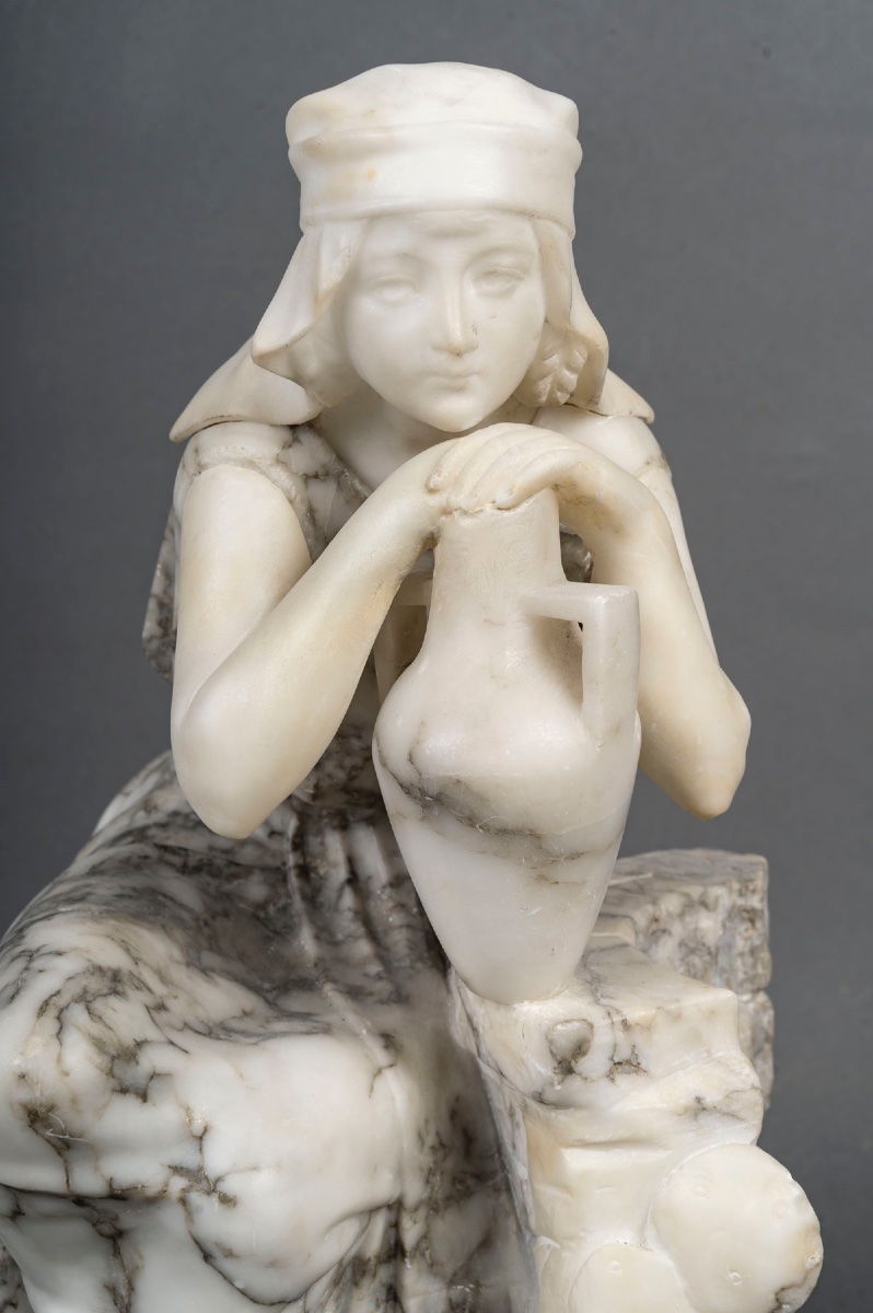 A Marble Sculpture, Late 19th Century -photo-2