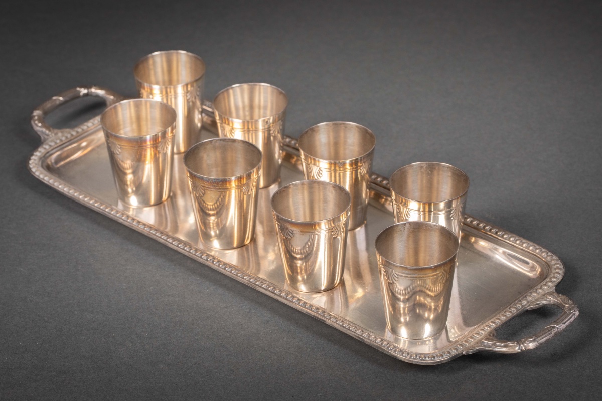 A Silver-plated Liqueur Service, Late 19th Century -photo-4