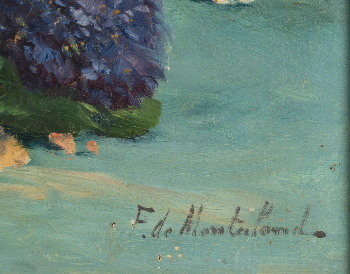 Flowers Painting  Cauchois Eugène Henri, End Of XIXth Century -photo-2