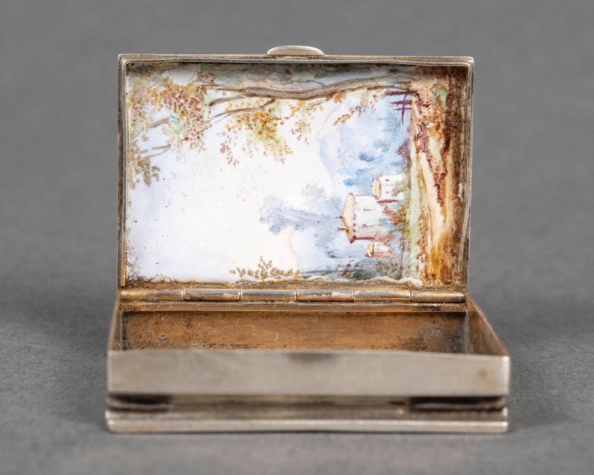 A Miniature Enamel And Solid Silver Box, Late 19th Century -photo-5