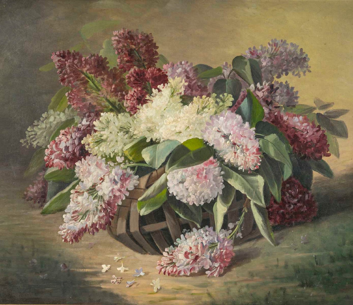 A Painting Of Flowers, Late 19th Century -photo-2