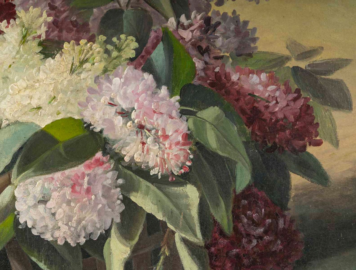 A Painting Of Flowers, Late 19th Century -photo-4