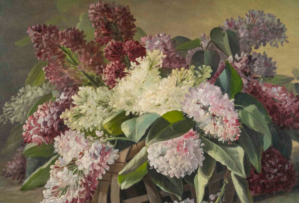 A Painting Of Flowers, Late 19th Century -photo-3
