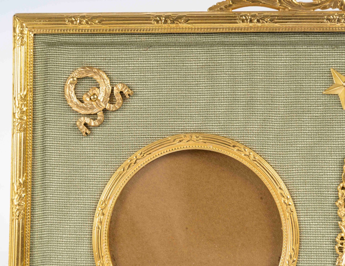 Un cadre photos double, de style louis XVI, fin XIXème siècle -photo-4