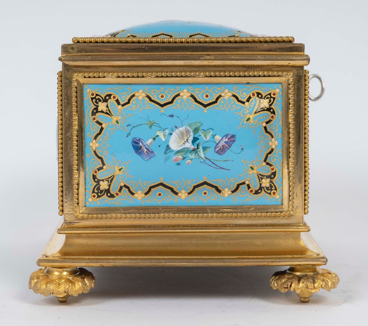 Un coffret à bijoux en bronze doré et émail, fin XIXème siècle -photo-3