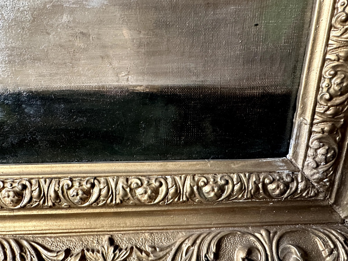 Une paire de tableaux huile sur toile, composition floral Koch , fin XIXème siècle -photo-7