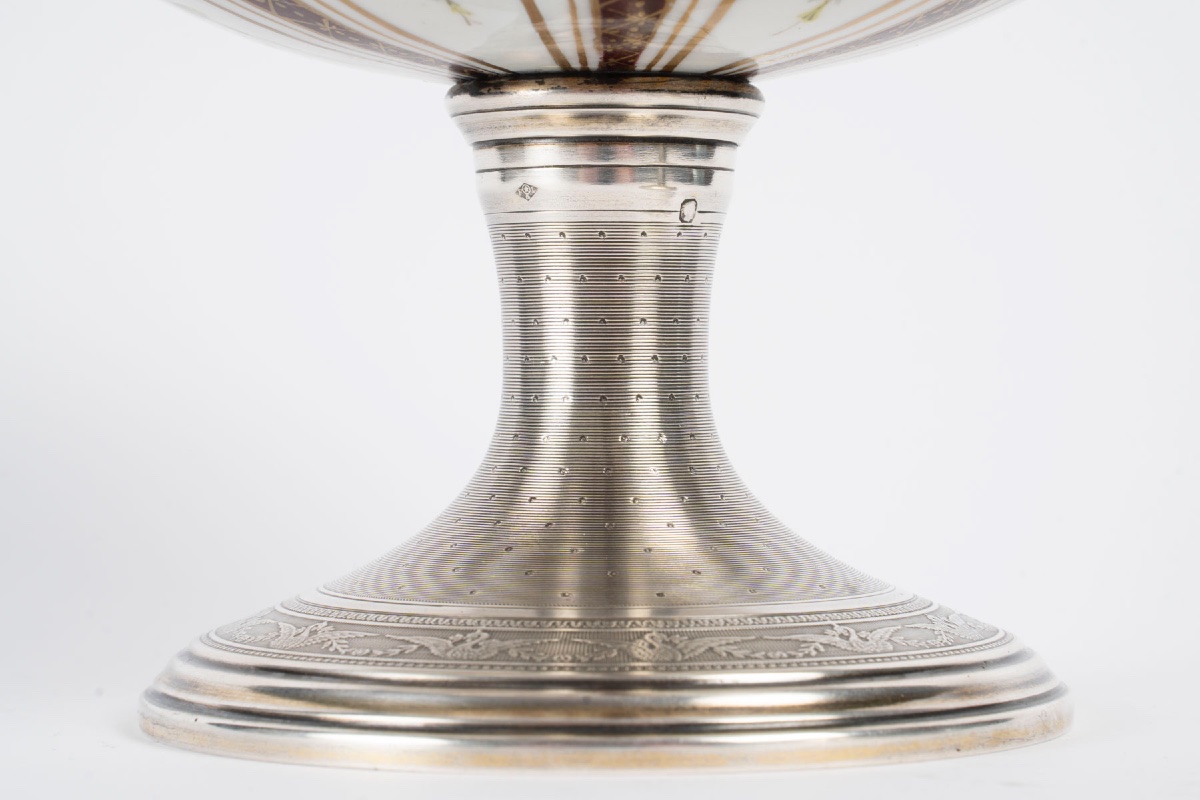 A Candy Dish In Porcelain And Solid Silver, Late 19th Century -photo-8