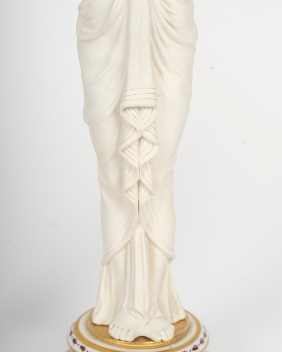 A Pair Of Sévres Porcelain And Biscuit Candlesticks, Late 19th Century -photo-4