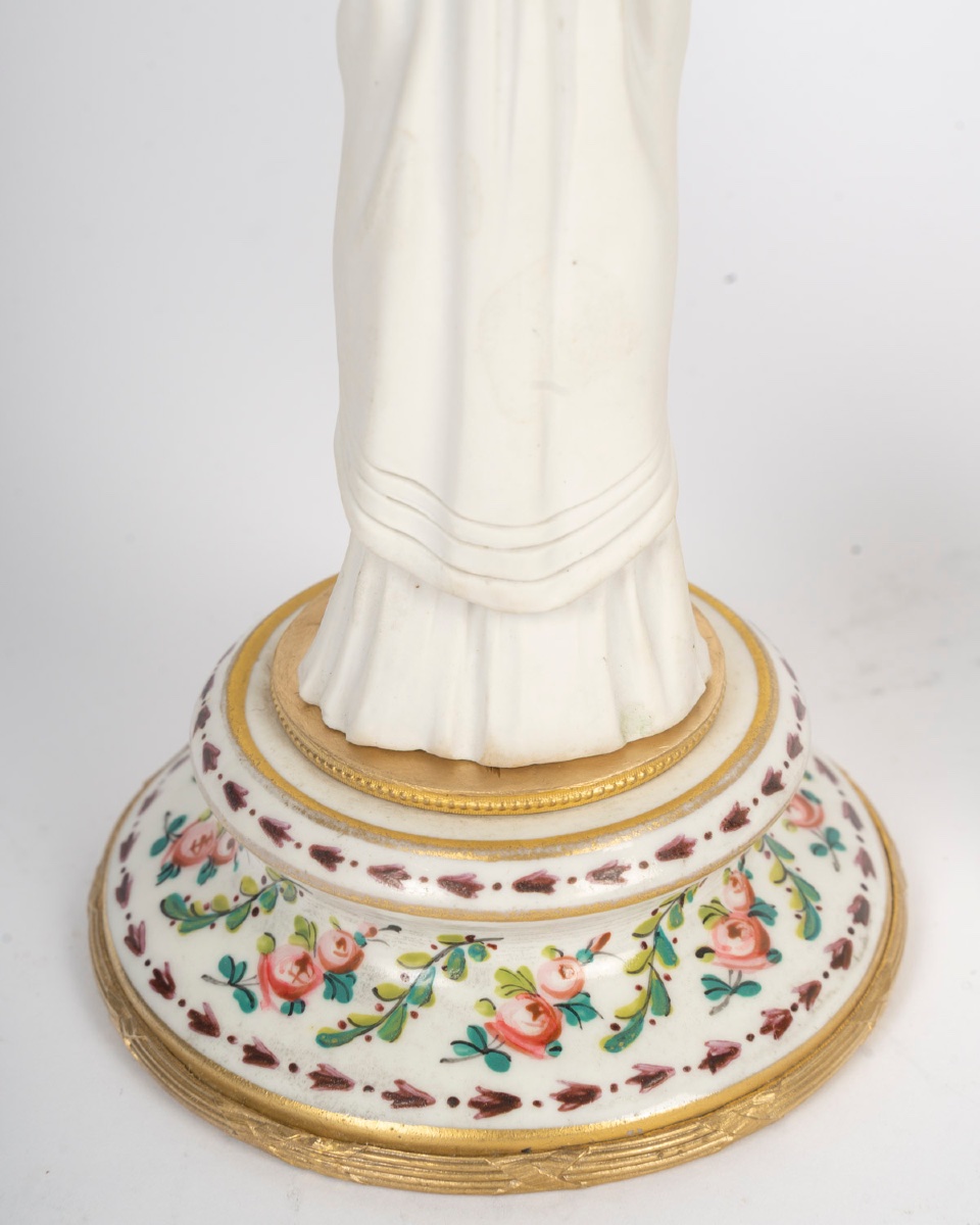A Pair Of Sévres Porcelain And Biscuit Candlesticks, Late 19th Century -photo-7