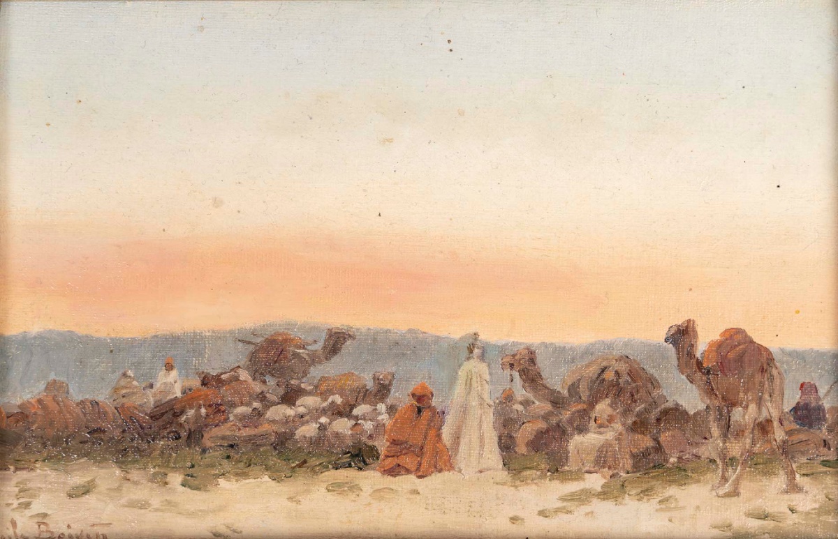 Une paire de tableaux orientaliste huile sur toile, BOIVIN -photo-1