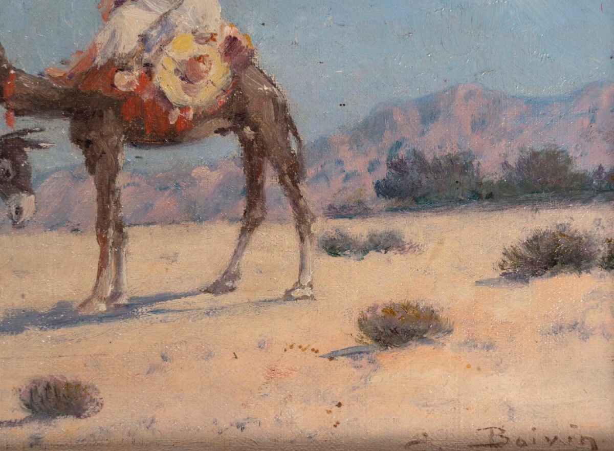 Une paire de tableaux orientaliste huile sur toile, BOIVIN -photo-7