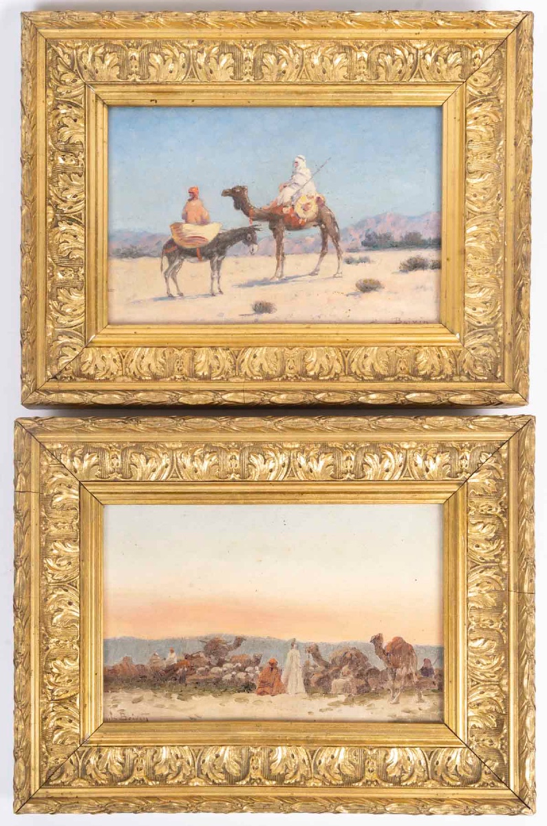 Une paire de tableaux orientaliste huile sur toile, BOIVIN 
