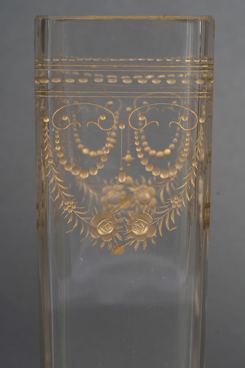 A Pair Of Crystal Vases, Early 20th Century -photo-3