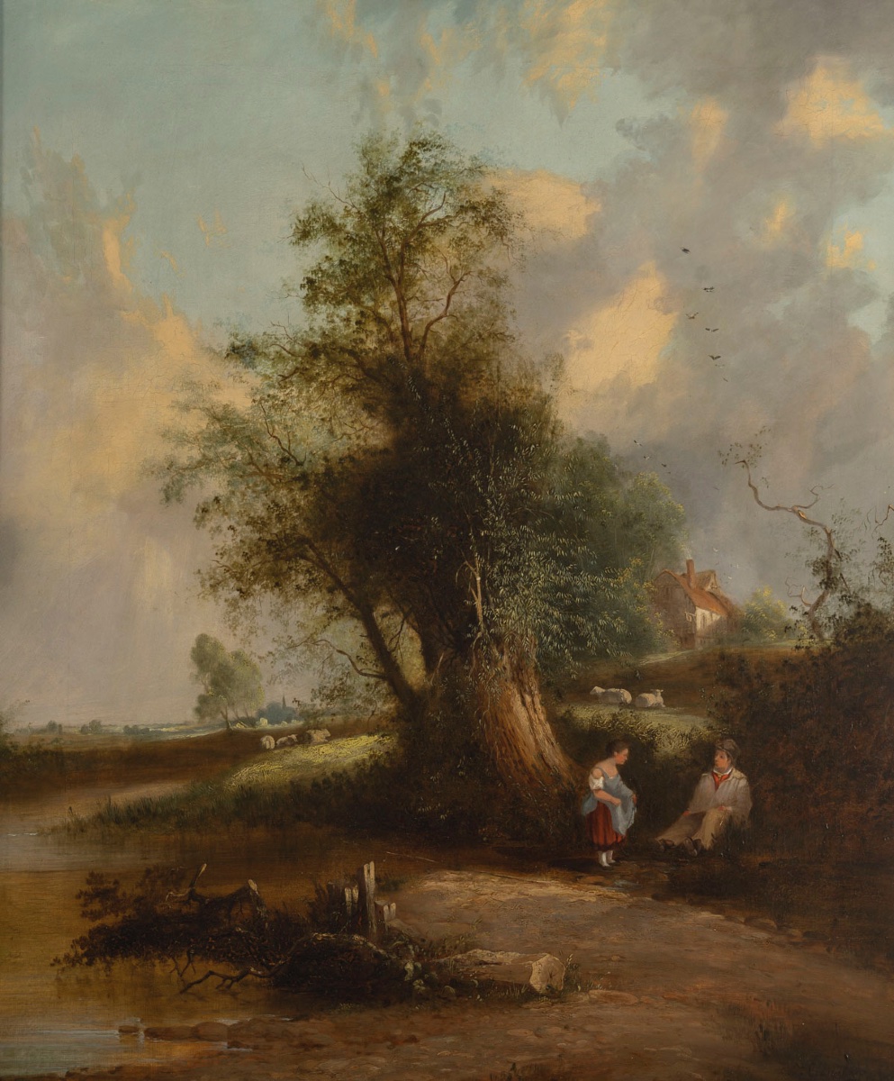 A Pair Of Oil Paintings On Canvas, 19th Century -photo-2