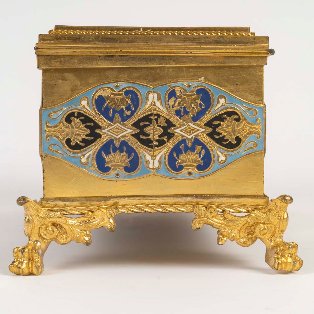 Un coffret en bronze doré et émail cloisonné, circa 1880-photo-8