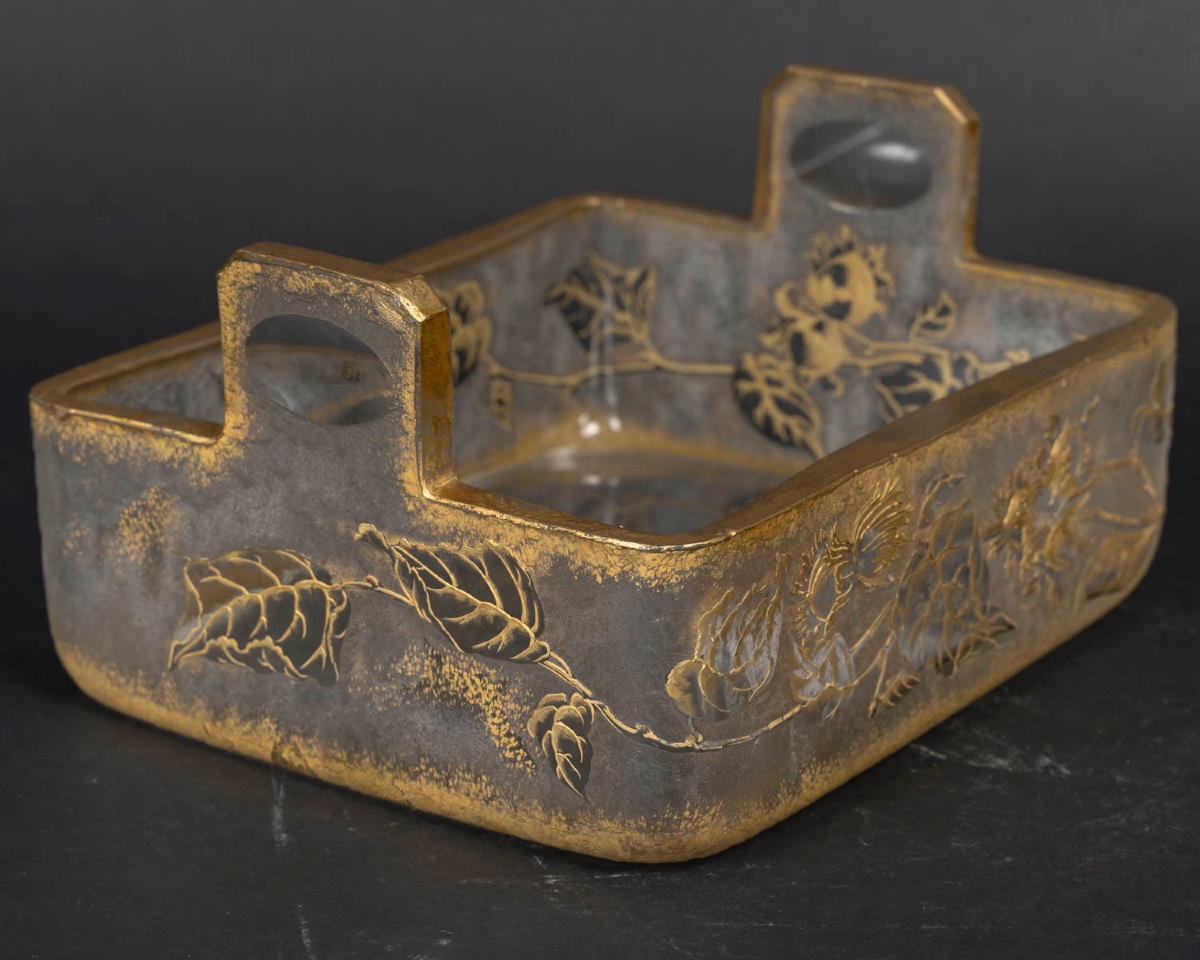 A St. Louis Crystal Bowl, In The Art Nouveau Style, Early 20th Century -photo-2