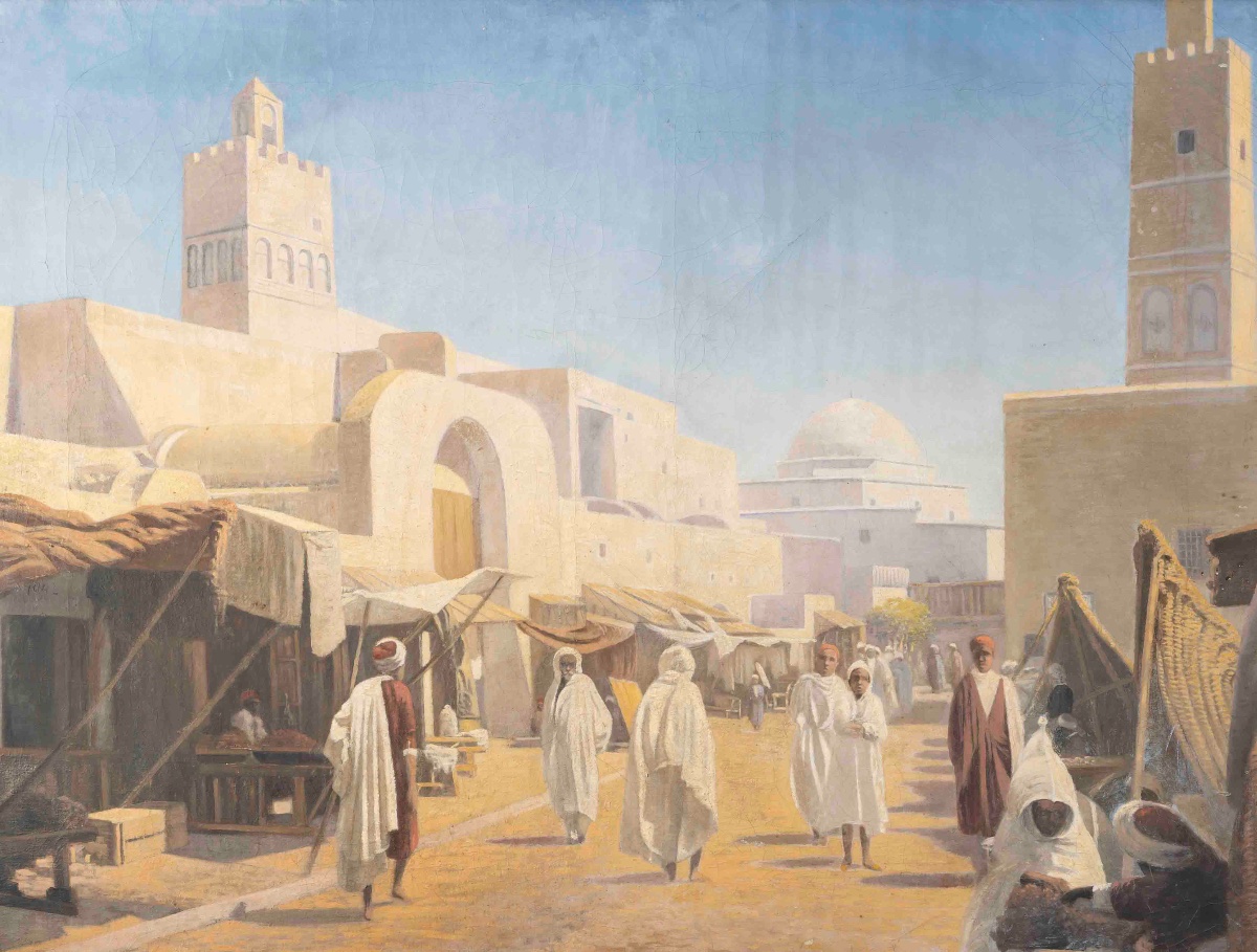 An Orientalist Painting, Kairouan, 1900 -photo-2