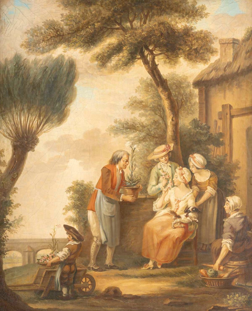 A Pair Of Paintings Depicting Gallant Scenes, Late 19th Century -photo-3