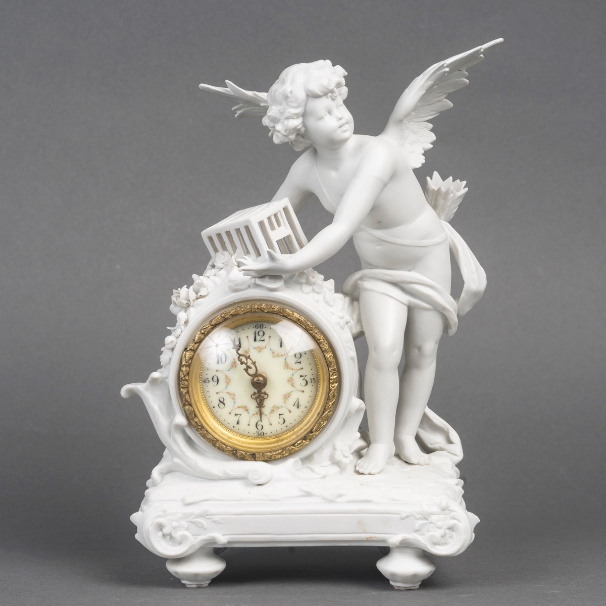 A Late 19th-century Biscuit Porcelain Clock 
