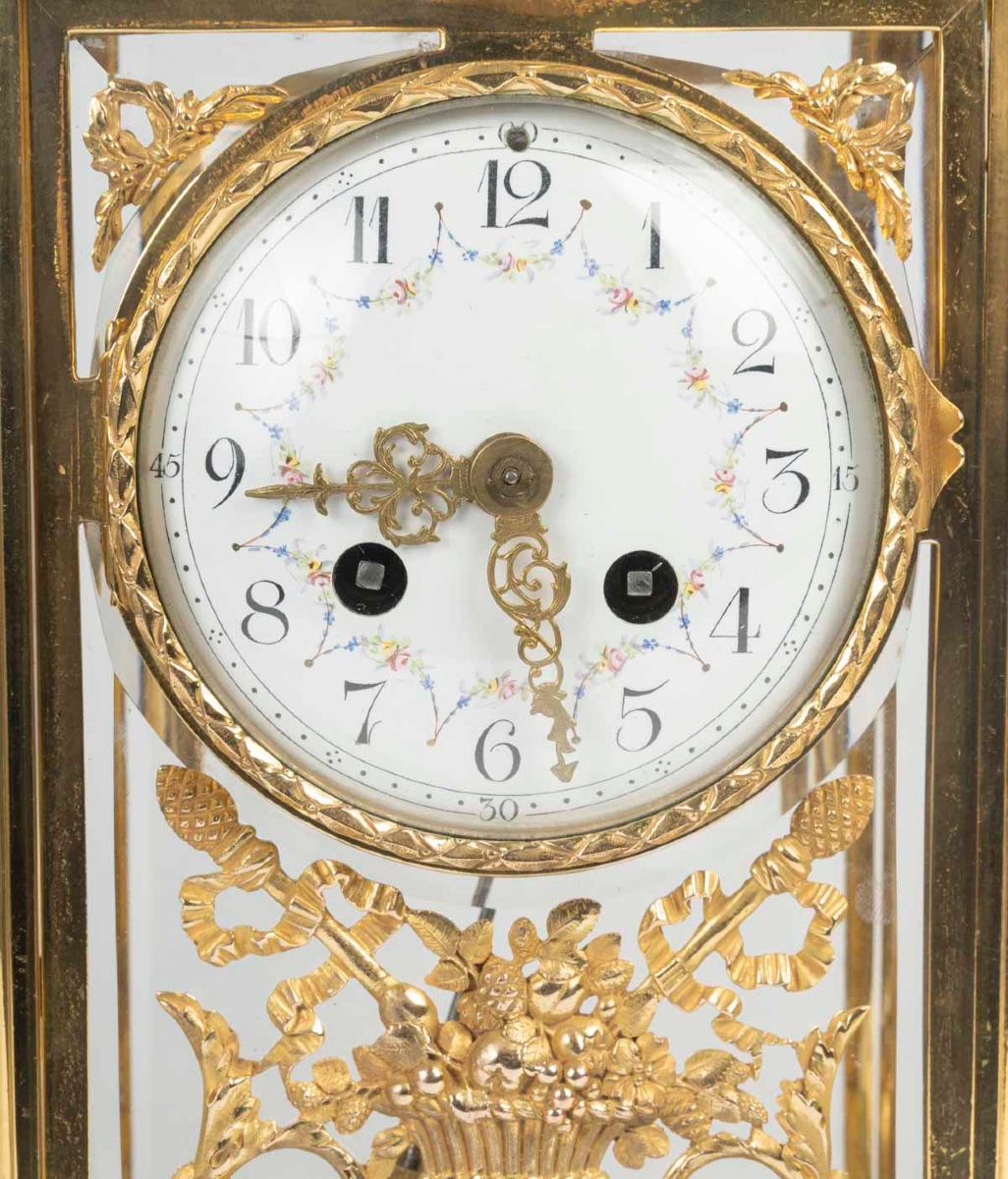 A Gilt Bronze And Sea-green Marble Trim, Late 19th Century -photo-2