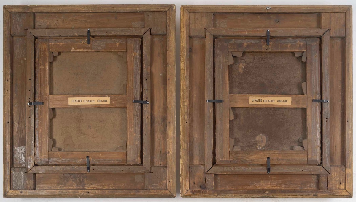 Une paire de tableaux huile sur toile, scène de genre, fin XIXème siècle -photo-8