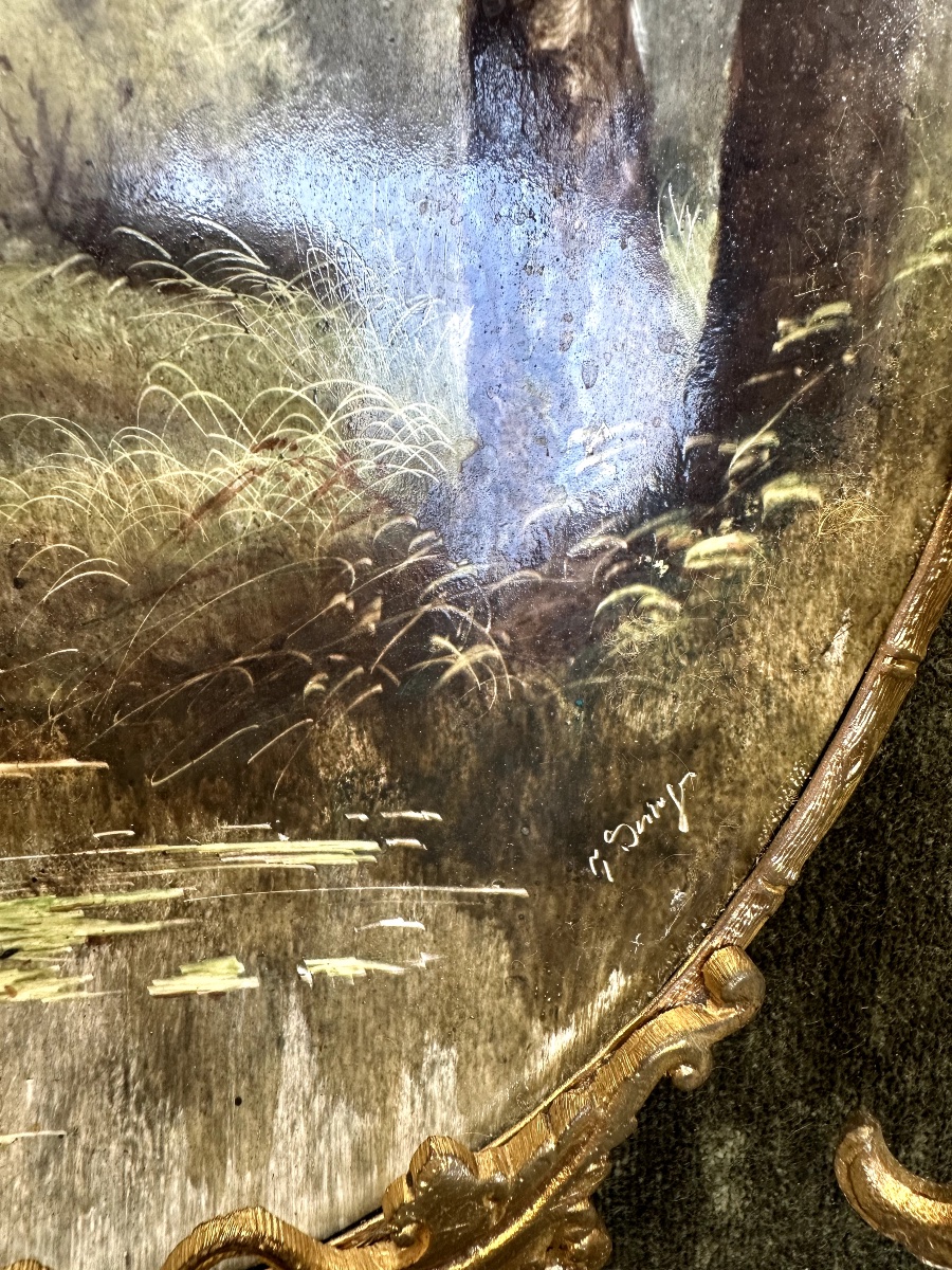 Une paire d'appliques en porcelaine époque Art nouveau-photo-7