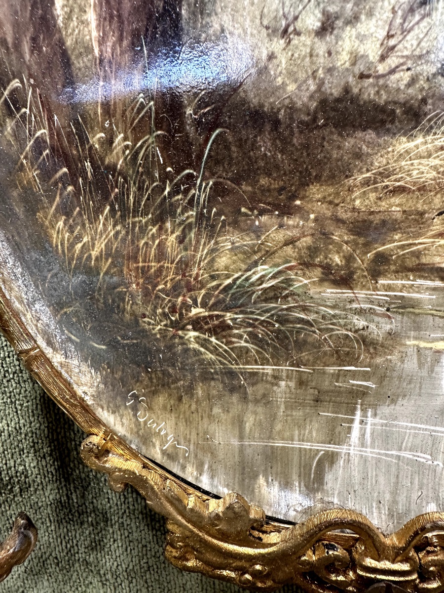 Une paire d'appliques en porcelaine époque Art nouveau-photo-8