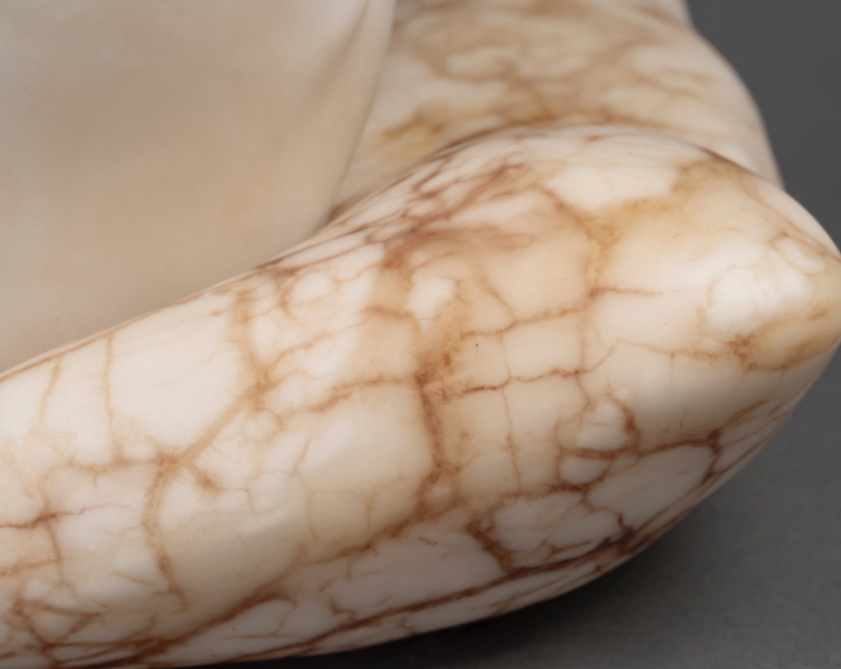 An Art Nouveau Sculpture In Marble And Alabaster -photo-5