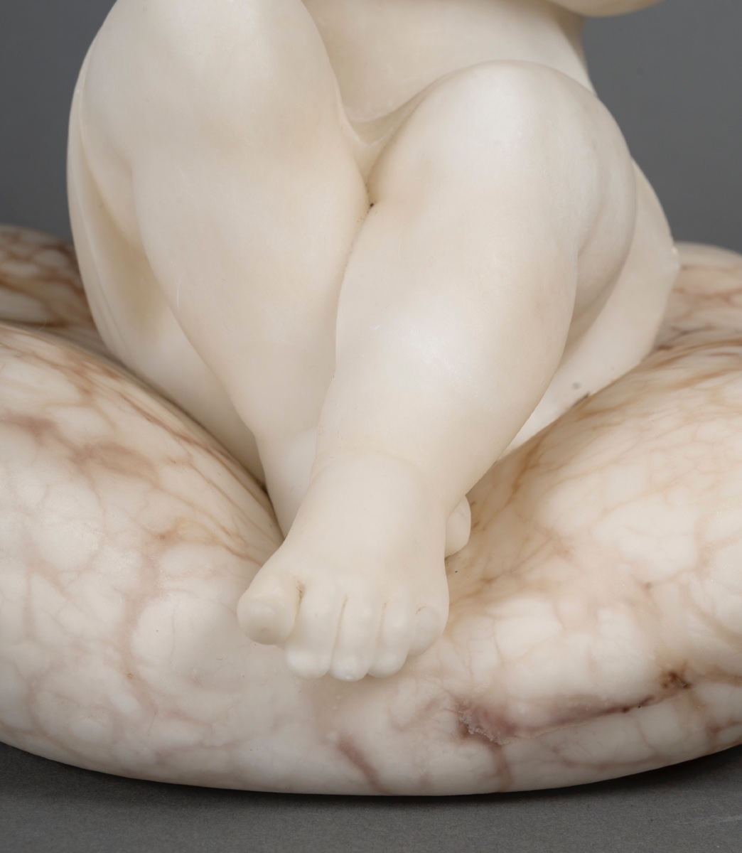 An Art Nouveau Sculpture In Marble And Alabaster -photo-8