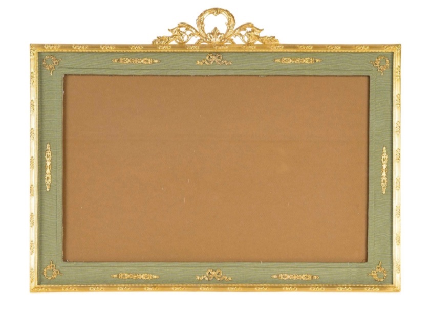 A Large Louis XVI Style Gilt Bronze Photo Frame, Late 19th Century -photo-4