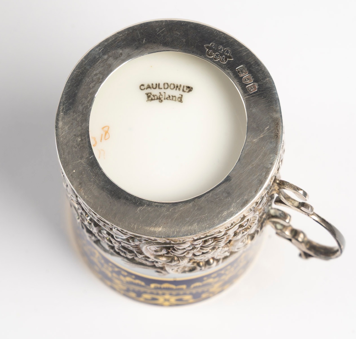 A Porcelain And Sterling Silver Service, English Work, 19th Century -photo-6
