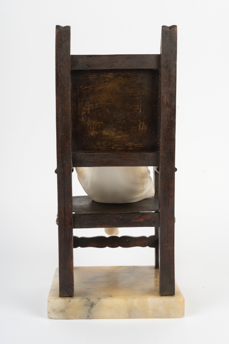 Sculpture en marbre et bronze, époque et style Art Nouveau-photo-5