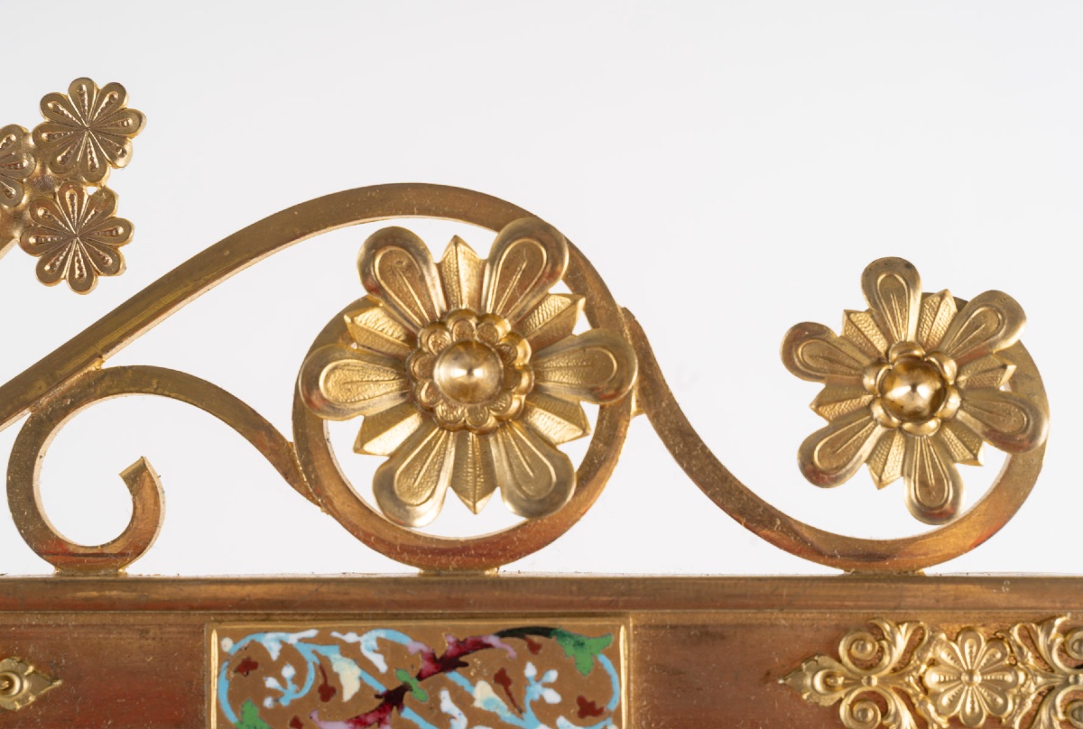 Un cadre photo en bronze et émail fin XIX-photo-6