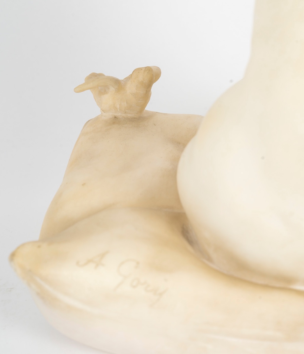 Gory Marble Sculpture, Early 20th Century-photo-4
