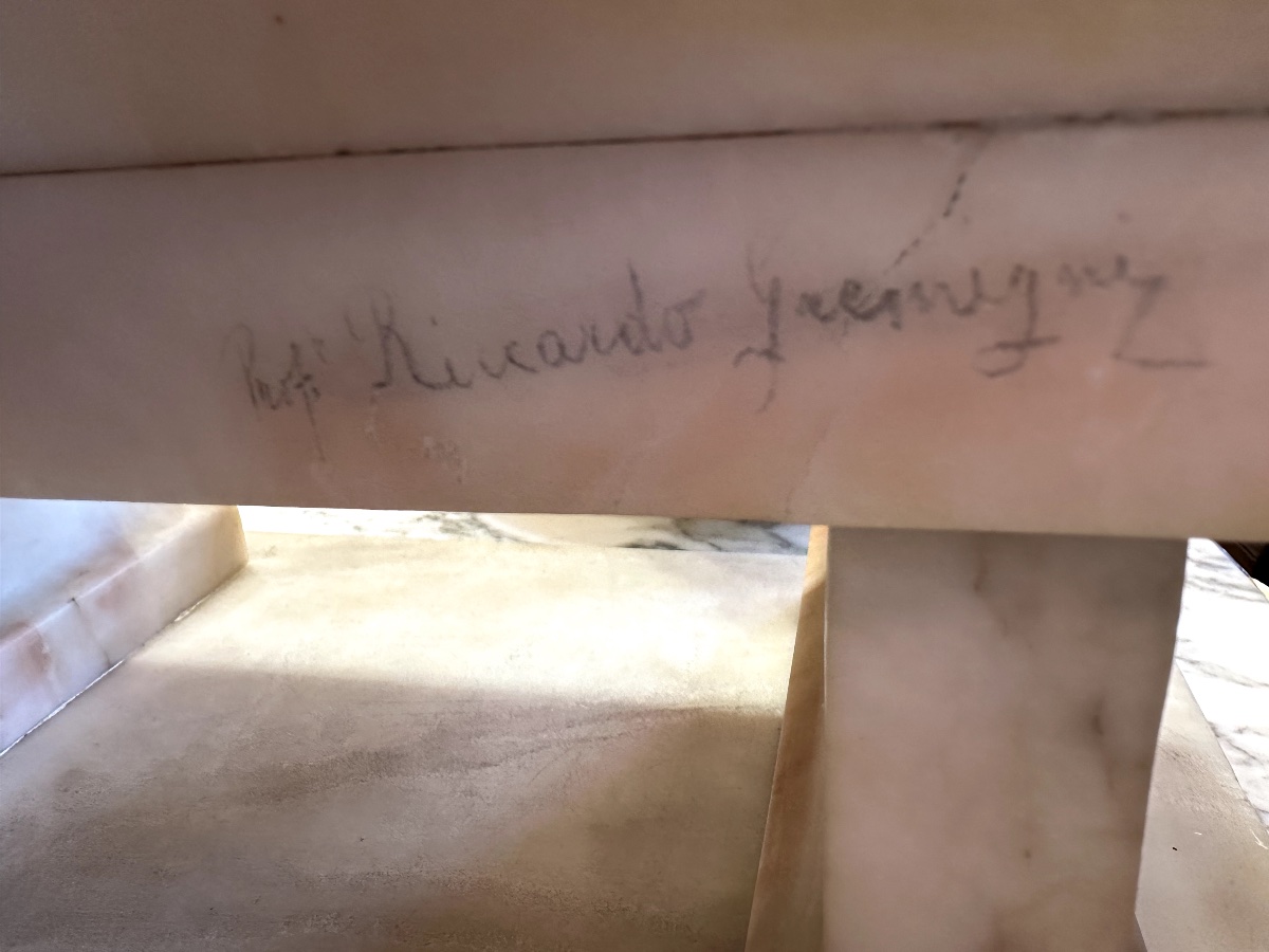 Art Nouveau Alabaster Sculpture Signed Riccardo Gresnigni-photo-5