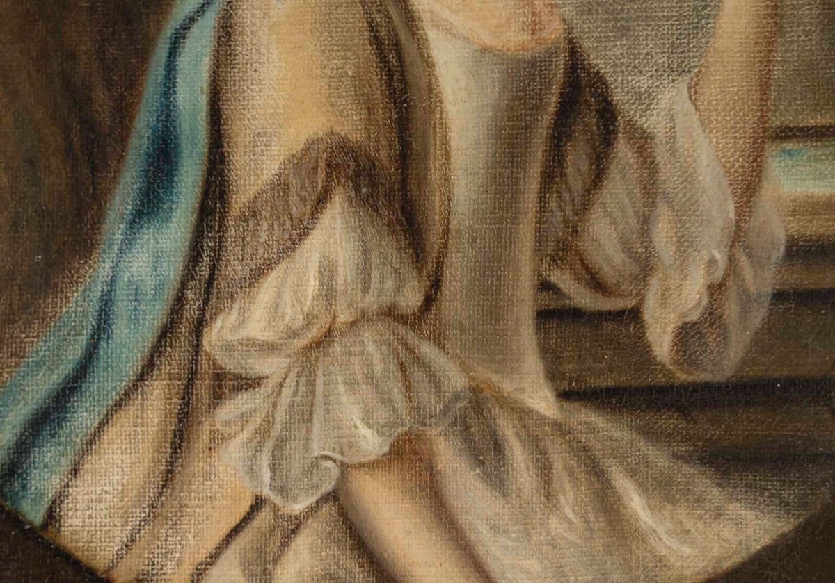 Portraits XVIIIème Siècle - A Pair Of Paintings Oil On Canvas XVIIIème Siècle-photo-7