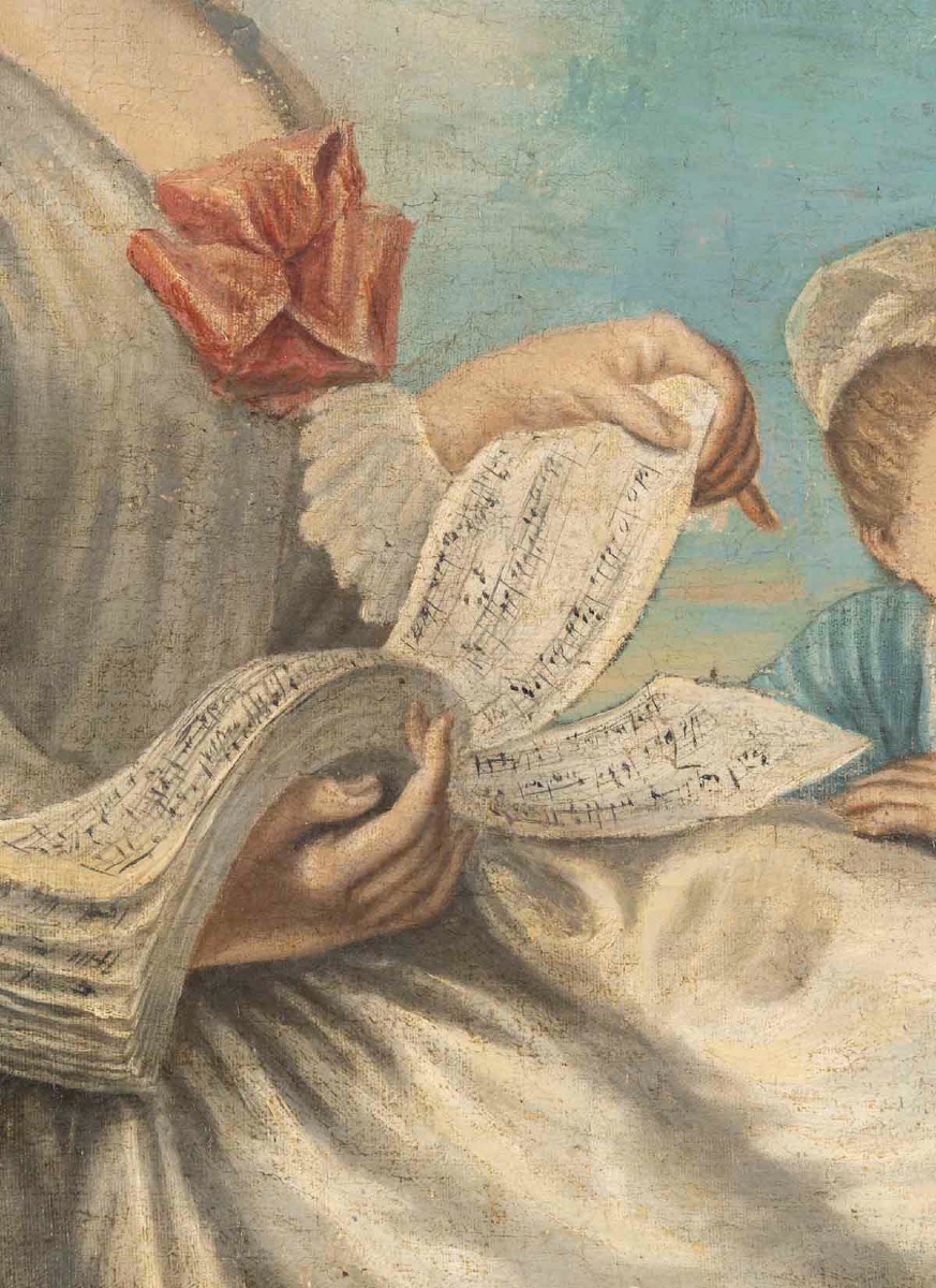 École du XIXe siècle, dans le goût de Jean-Antoine Watteau (1684–1721)  Le Concert-photo-4