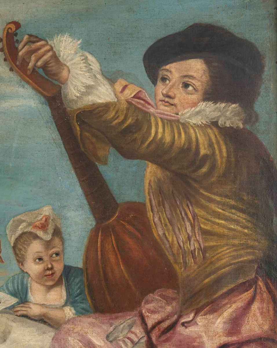 École du XIXe siècle, dans le goût de Jean-Antoine Watteau (1684–1721)  Le Concert-photo-6