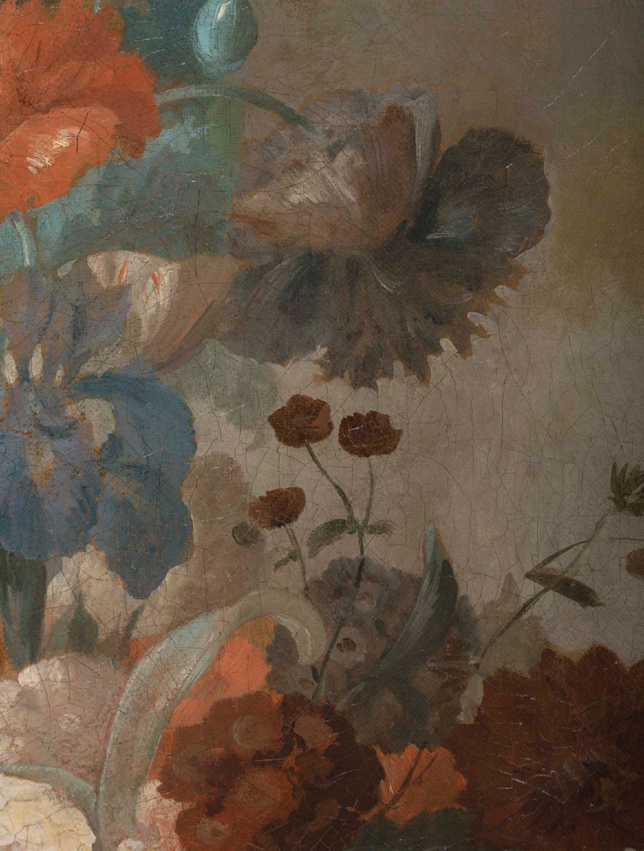 Nature morte aux fleurs – Huile sur toile, École française du XIXᵉ siècle-photo-6