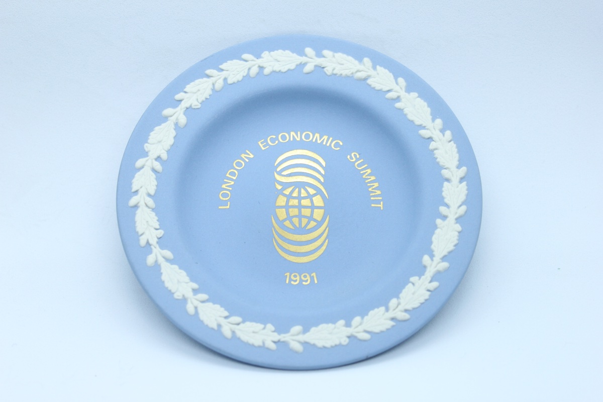 Coupelle Commémorative Wedgwood Jasperware – London Economic Summit 1991 – Made in England-photo-4