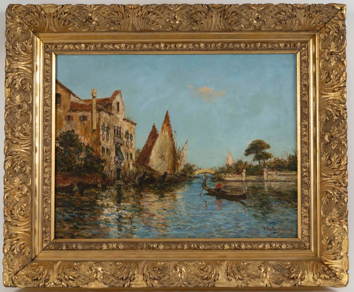 View Of Venice – By Cousin (french Painter), 19th Century